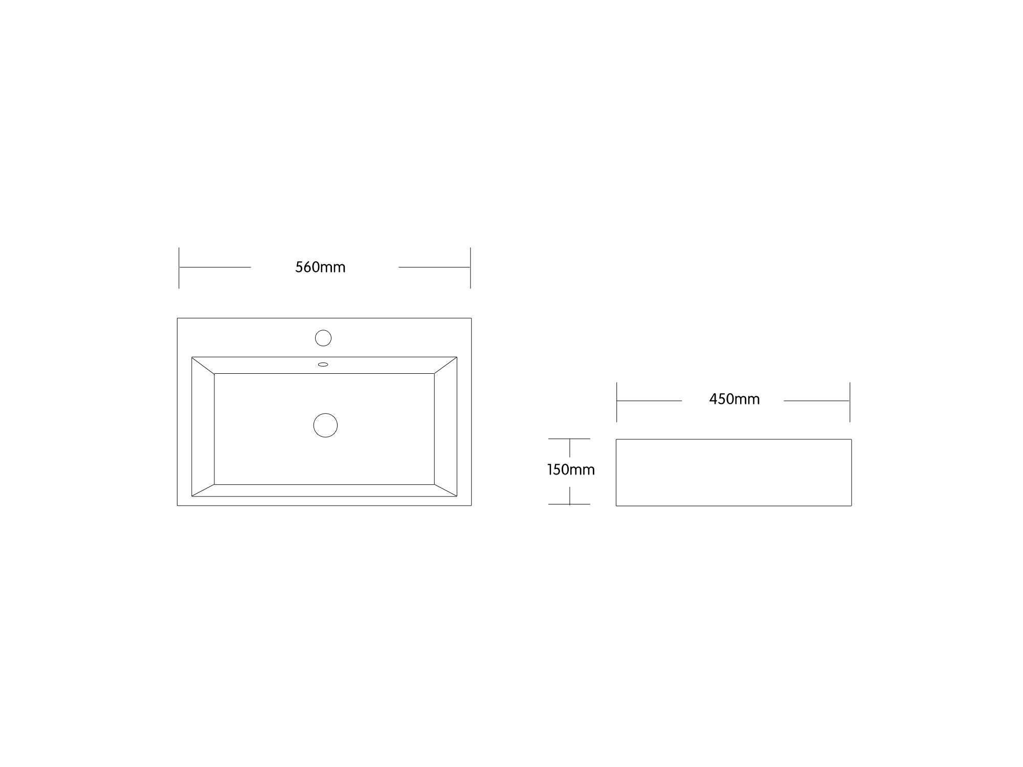 wash basin size