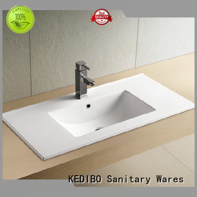 High Quality Bathroom Ceramic Thin Cabinet Basin Hy 9060 Factory