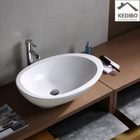 Oval Counter Top Ceramic Basin Without Tap Hole 1005
