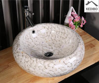 Round Marble Finish CE approved Ceramic Basin (7002-2)
