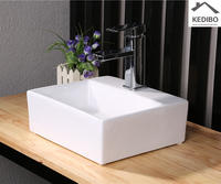 335x290 Small Size Thin Edge Ceramic Basin With Faucet Hole 7018