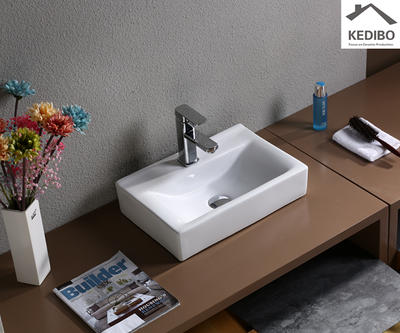 100mm Height Square Ceramic Counter Top Basin 7018C