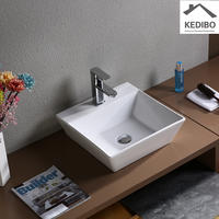 430x430 Square Thin Edge Porcelain Bathroom Basin 7019