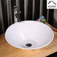 420x420 Thin Round Bowl Porcelain Bathroom Art Basin  7020