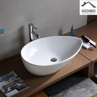 Teardrop-shaped Bathroom Stylish Ceramic Art Basin 7030