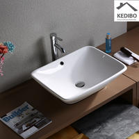 555X440 Square Bathroom Counter Top Wash Basin 7034C