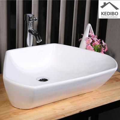 600x420 Trapezoid shape Bathroom Special Design Ceramic Basin 7070
