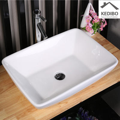 585x435 Rectangle Bathroom White Ceramic Basin Sink 7078D