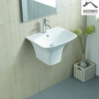 560x460 Thin Edge Square Wall Hung Ceramic Sink 5200B