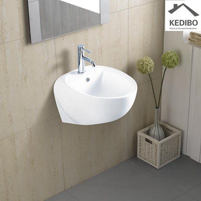 405X490 Round Ball Bathroom Wall Hung Basin Sink 5500B