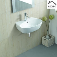 590x430 Oval Simple White Ceramic Wash Sink 1072