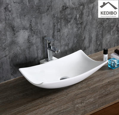 580x380 Special Design Art Bathroom Ceramic Counter Top Basin 7078
