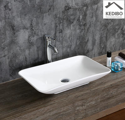 590x360 Rectangle Bathroom Wash Basin Without Tap 7078A