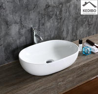 580x400 Oval Bathroom Ceramic Wash Basin Sink 7100D
