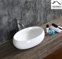 490*340 CSA Bathroom Oval Thick Ceramic Wash Basin 8004