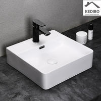 500x420 Bathroom Super Slim Square Ceramic Basin Sink 7602