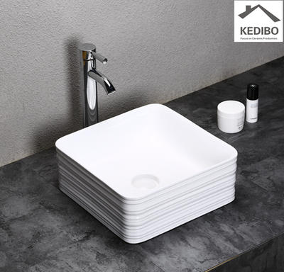 380x380 Special Square Bathroom Slim Washbasin Sink 0051