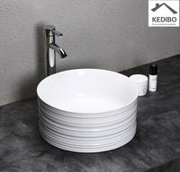 400X400 Round Slim Porcelain Washbasin with Special Design 0051A