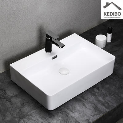 600x420 NEW PRODUCTS Big Size Square Slim Ceramic Basin Sink 7601