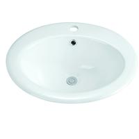 510x455 Semi Recessed Oval Ceramic Basin Sink With Tap Hole 1-2001