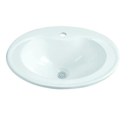 560x460 Bathroom Ceramic Semi Recessed Basin Sink 1-2203