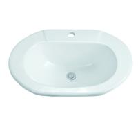 575x425 Bathroom Oval Ceramic Semi Recessed Basin Sink1-2204