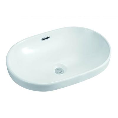 585x400 Oval Bathroom Semi Recessed Basin Sink 102
