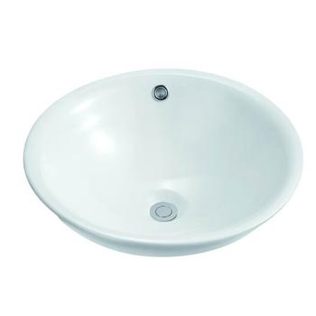 470x470 Oval Bathroom Ceramic Semi Recessed Basin Sink 110