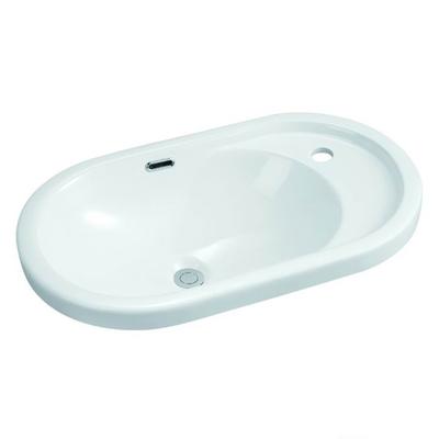 680x410/595x400 Oval  Above Counter Top Basin Sink with Corner Tap Hole 112/122