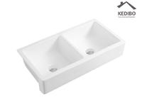 New Product China Factory Double Bowl Ceramic Kitchen Sink (KS-01D)